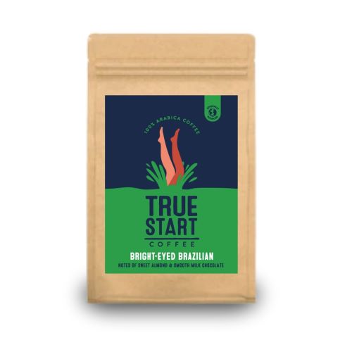 TrueStart Hand Roasted Ground Coffee - Bright Eyed Brazilian 200g