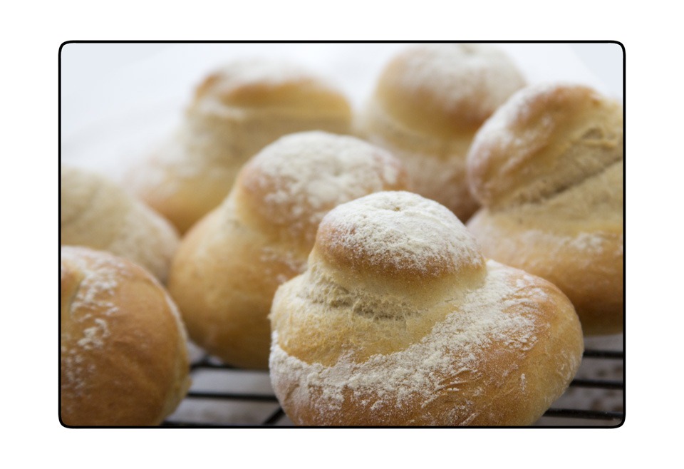 White Cottage Rolls - Pack of 4